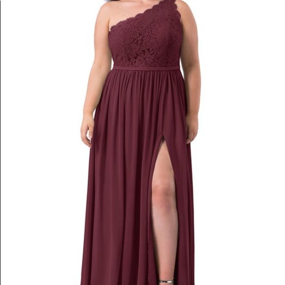 Azazie Dresses & Skirts - Azazie Demi PLUS SIZE One Shoulder Formal Dress NWT